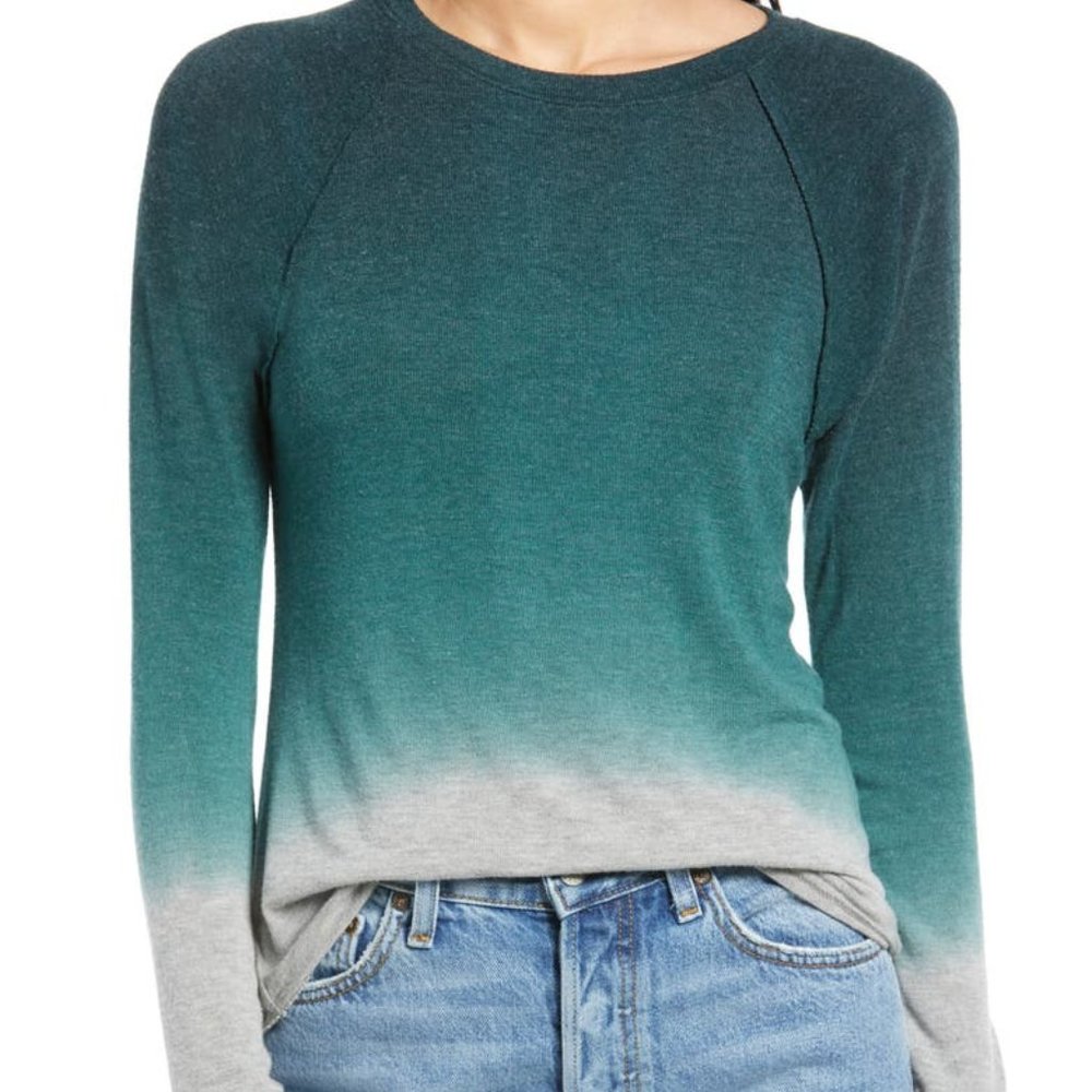 NWT Treasure & Bond Curved Hem Ombre Tee MEDIUM